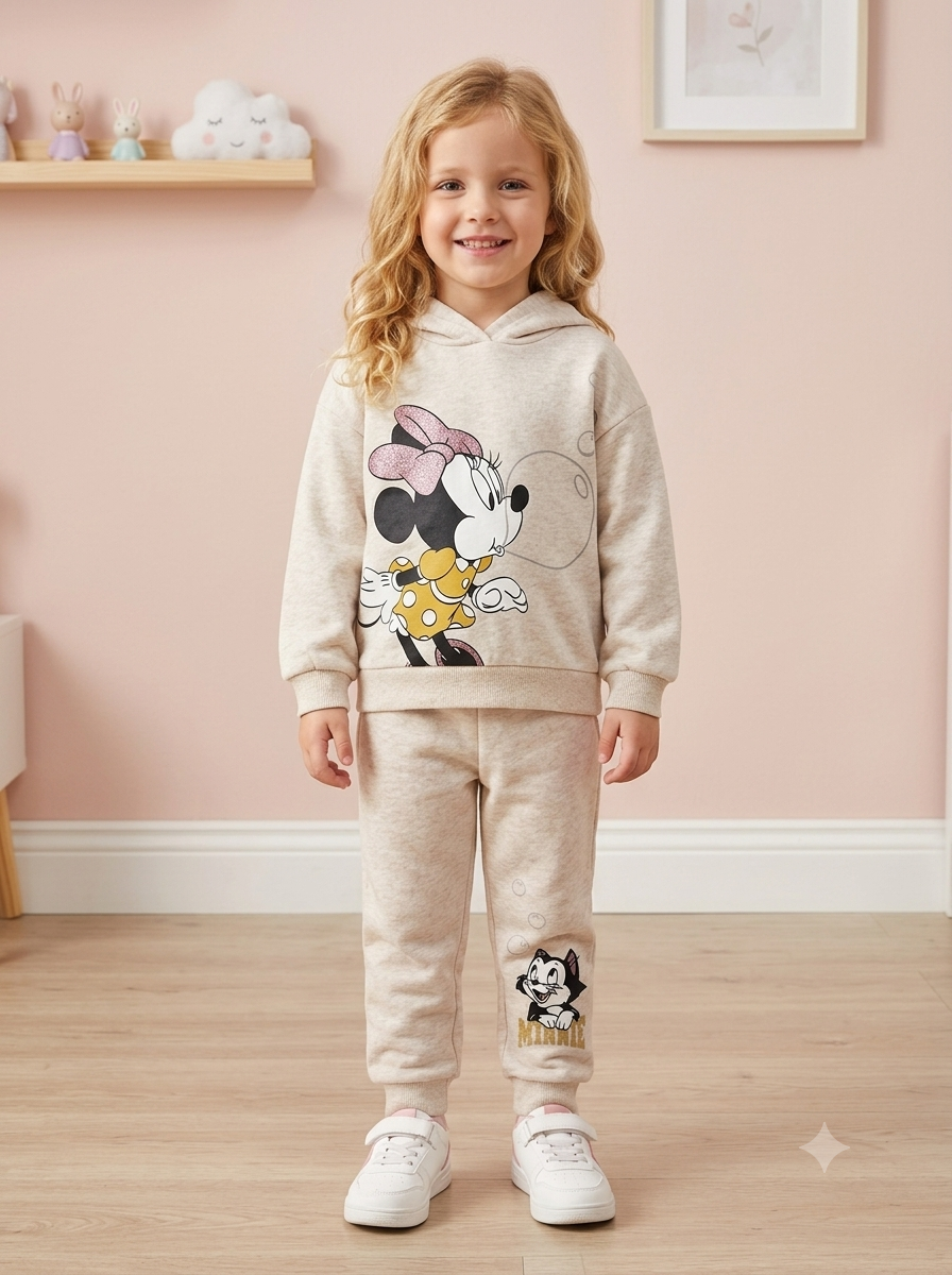 Conjunto Sudadera Importada Premiun para Niña "Minnie & Fígaro"