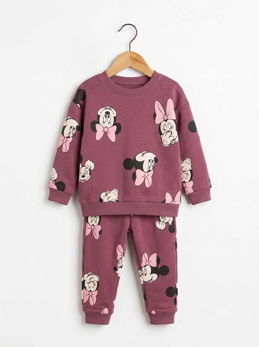 Conjunto Sudadera Importada Premiun para Niña Minnie All-Over
