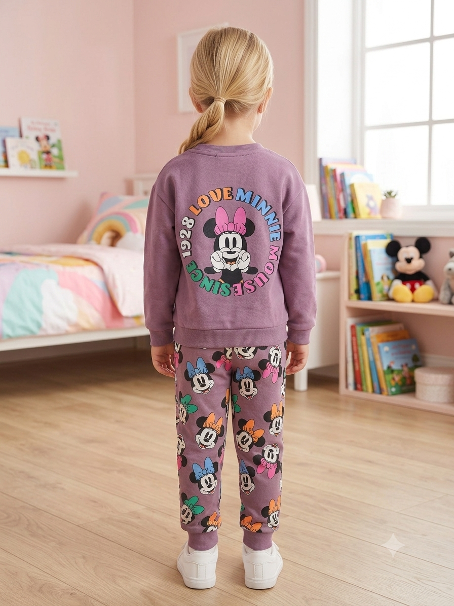 Conjunto Sudadera Importada Premiun para Niña Minnie Love