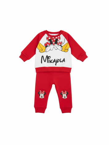 Sudadera Disney Minnie Mouse para Niña - Set 2 Piezas Rojo y Blanco
