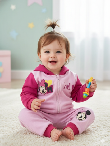 Sudadera Disney Minnie Mouse para Niña - Set 2 Piezas Rosa y Fucsia