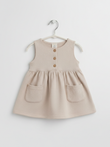 Vestido Niña Playero – Frescura y Estilo Beige