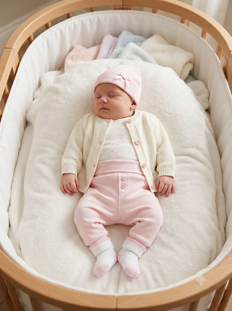 Set de Bienvenida Rosa/Blanco Premium – Set de 5 Piezas en Hilo y Algodón