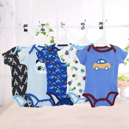 Set por 5 Unidades Bodys Manga Corta Niño Bebé
